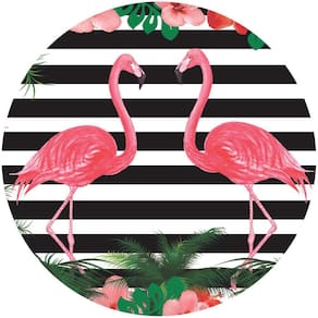 Painel Redondo De Festa Flamingo 150X150 - Fla03