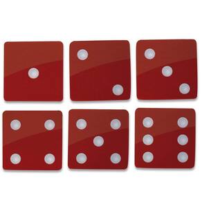 Kit 6 Porta Copos Criativo Dado Vermelho Decoração Divertida