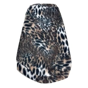 Roupa capa soft para cachorro estampa de onça tamanho GG