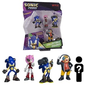Sonic 5 Bonecos Sonic, Rose, S.Pirata e Dr. Don`t - Candide