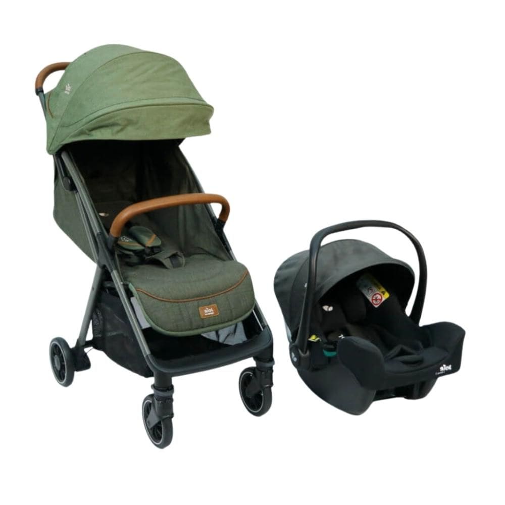 Carrinho de Bebê Combo Parcel Verde Pine com Bebê Conforto I-snug Shale Joie
