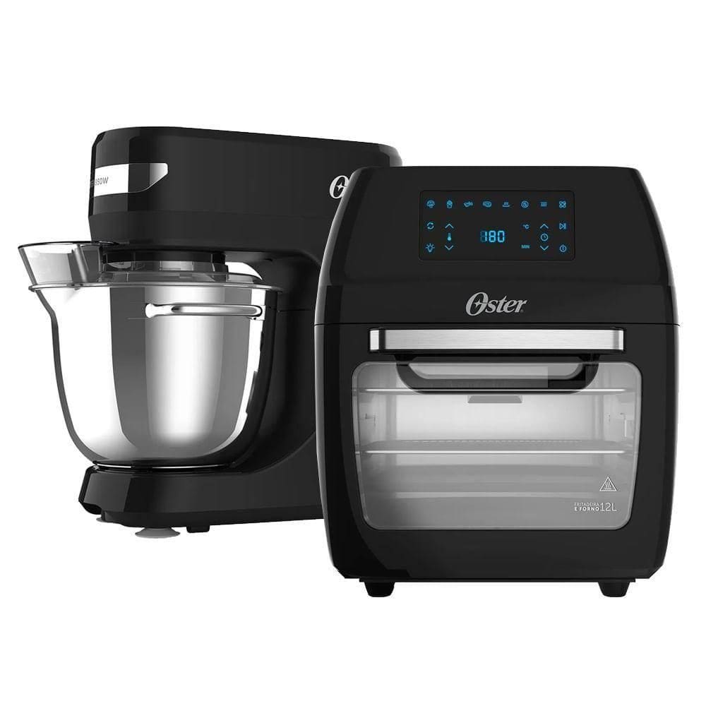 Kit Batedeira Planetária Bowl Inox Iii E Fritadeira 12L Oster 127V