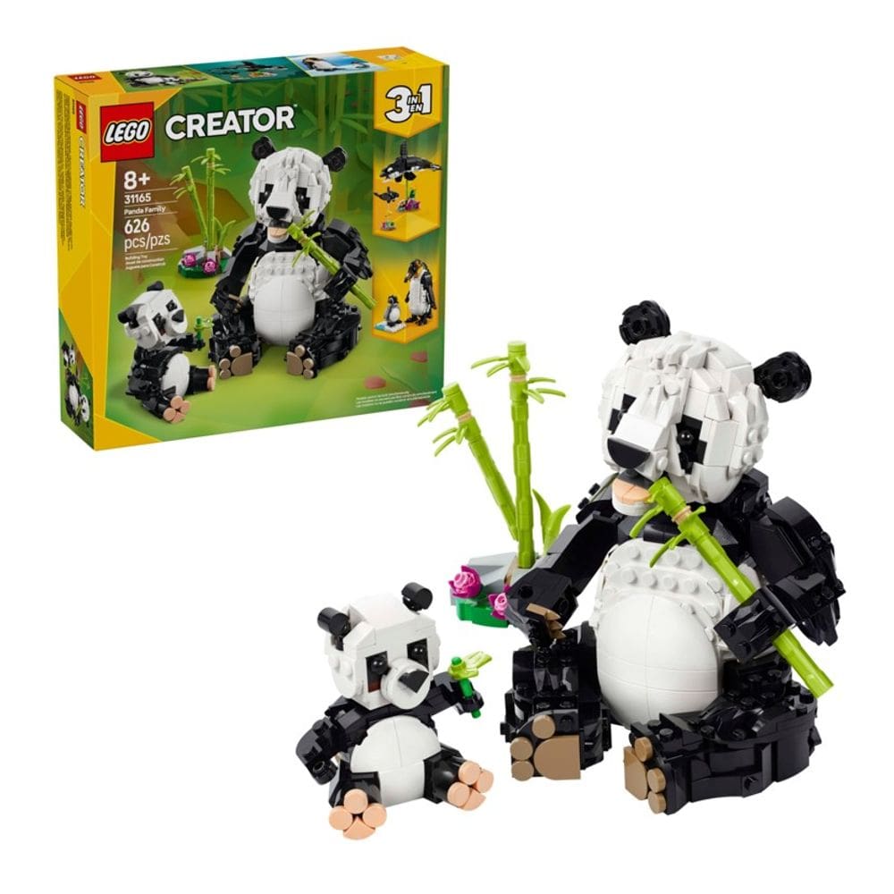 Lego Creator 3 em 1 Animais Selvagens Família Panda 31165