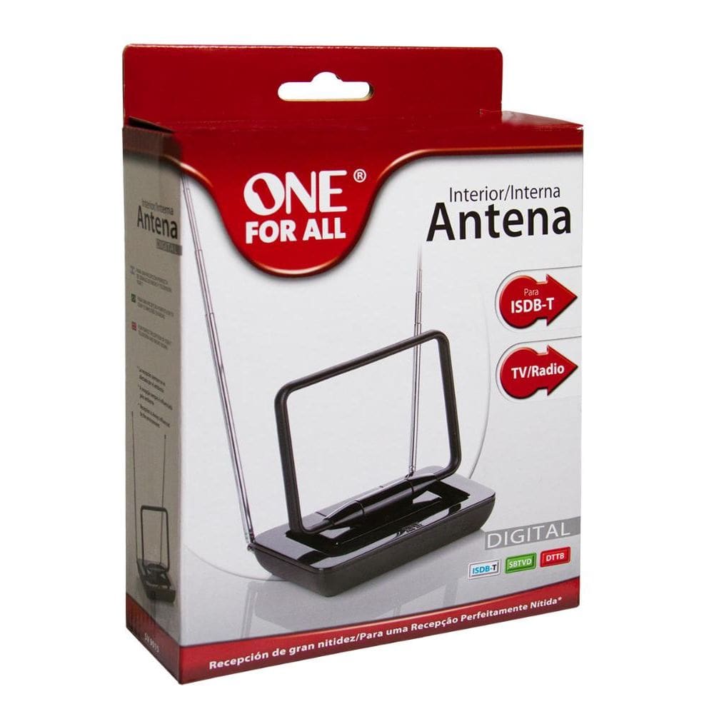 Antena Interna Para Tv One For All Tv Uhd E Rádio Fm Sv9015