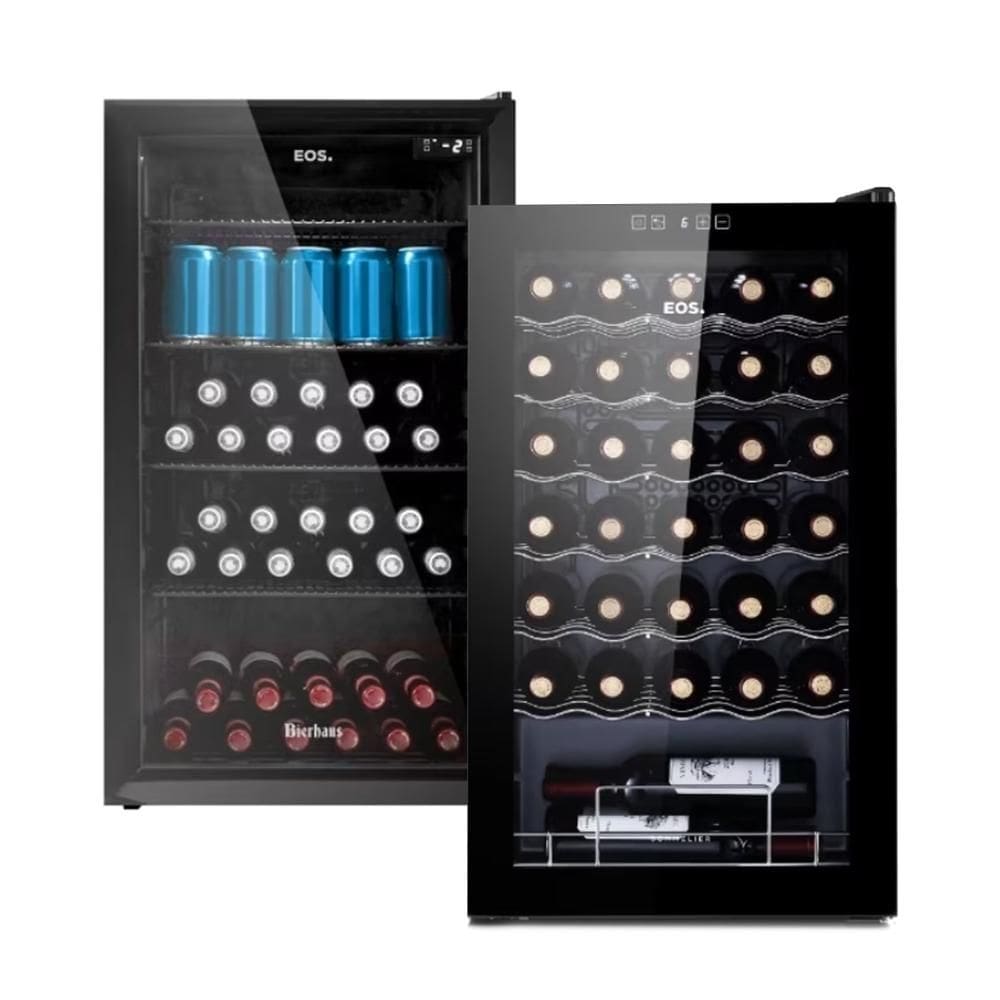 Kit Happy Hour EOS Cervejeira 98L ECE100 + Adega 34 Garrafas EAC34G 110V