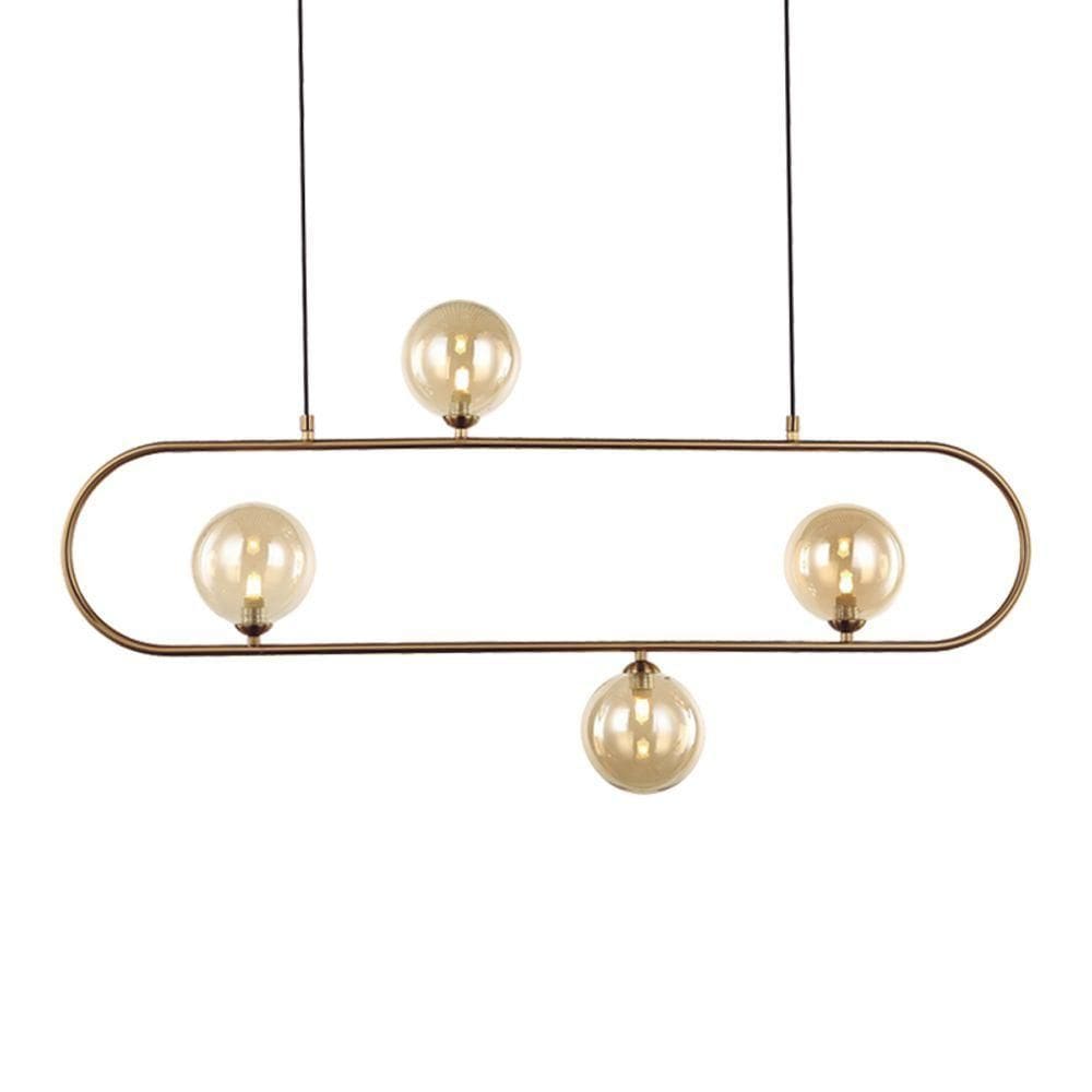 Lustre Pendente Quality Cadre 1329 G9 Bivolt Bronze Champagne