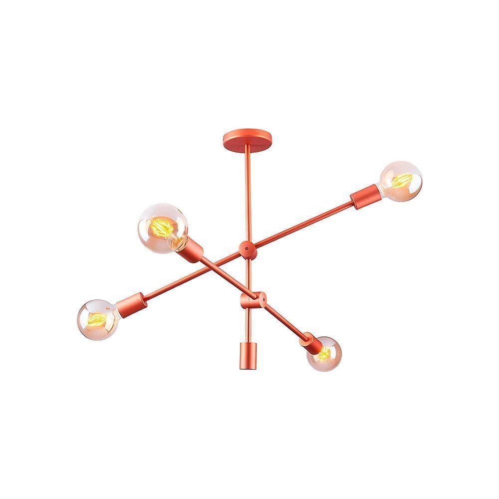 Lustre Pendente Startec Circuit 4 Cobre E27 Bivolt