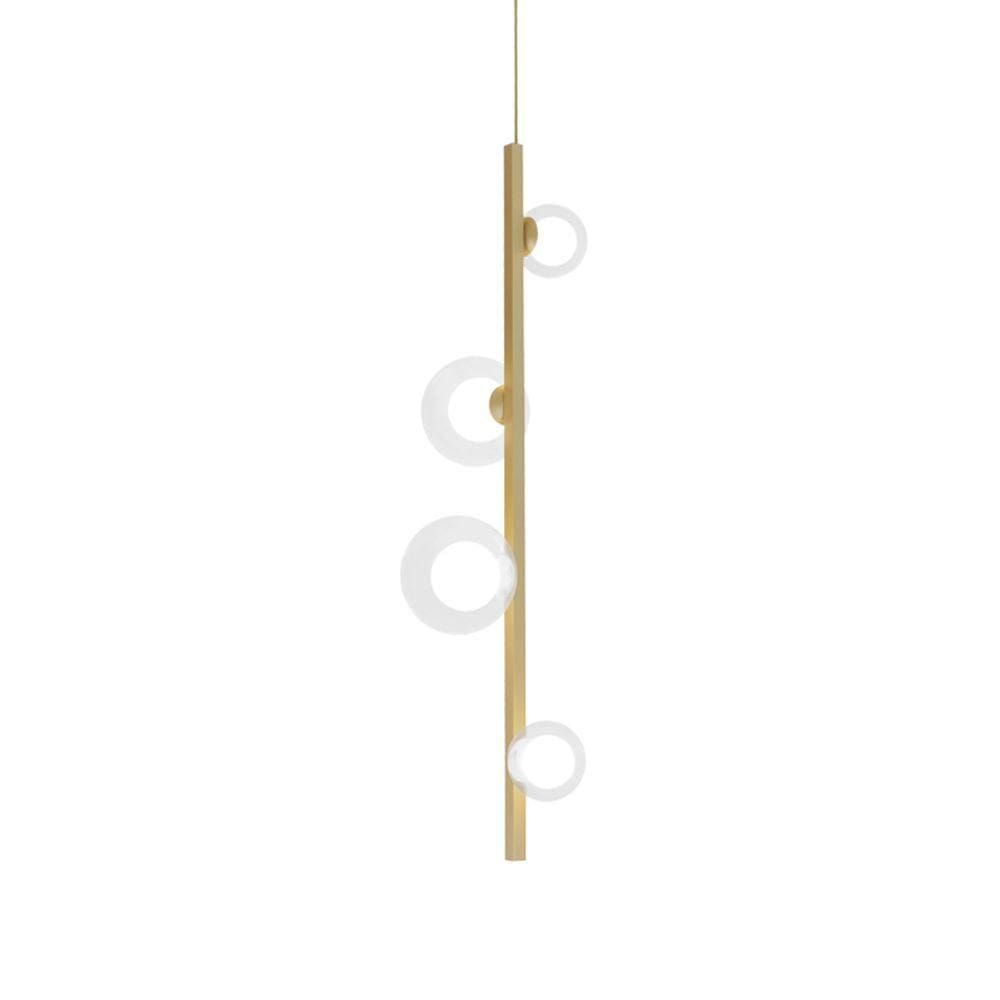 Lustre Pendente Quality Orbit 1530 Dourado Transparente G9 Bivolt