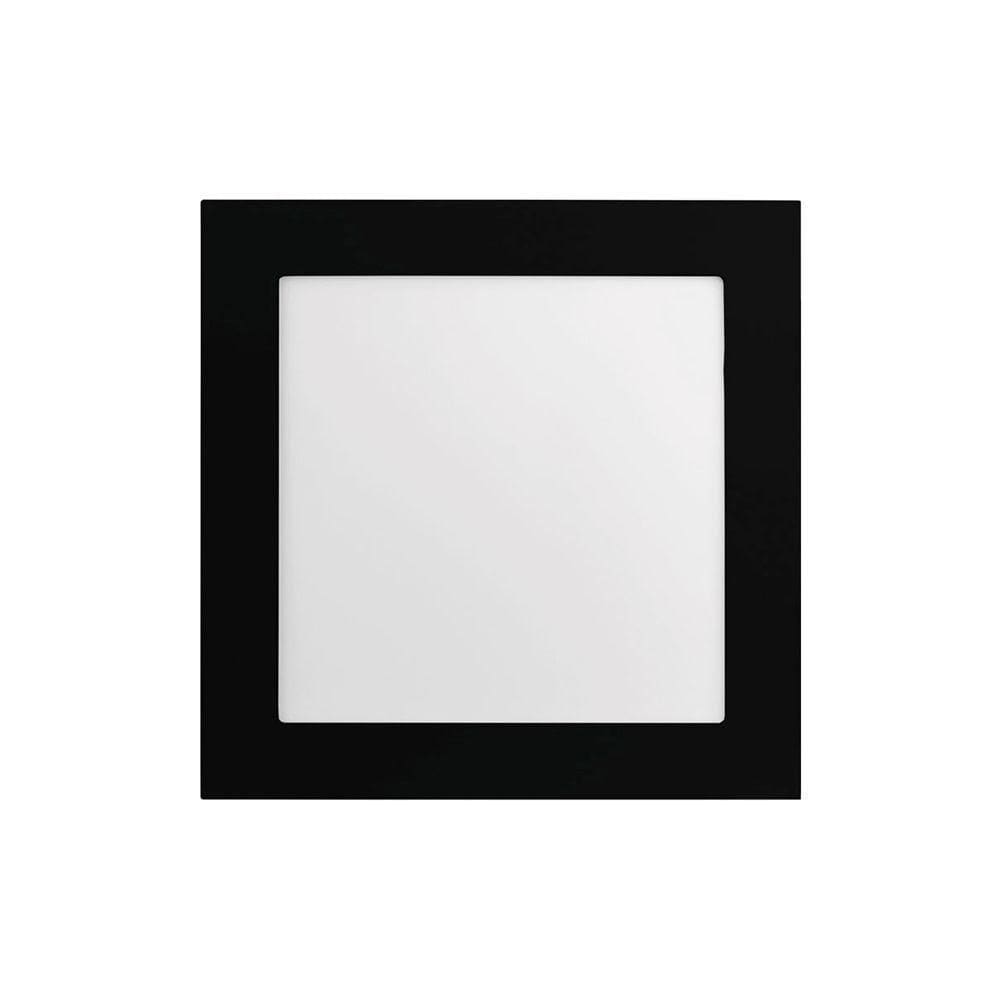Painel Led Save Energy Quadrado Sobrepor Jet Black Bivolt 3000k