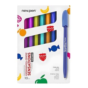 Caneta Esferográfica Pentop Sensations Ponta Fina 0.7mm Perfumada 10 Cores Newpen