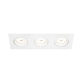 Spot De Embutir Newline Lisse Ii Para 3 Lâmpadas Ar111 Gu10 Bivolt Branco