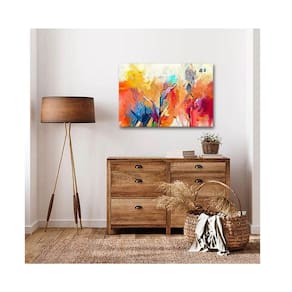 Quadro Decorativo Abstrato Brush Stroke Borda Infinita Tamanho:120 X 80 Cm