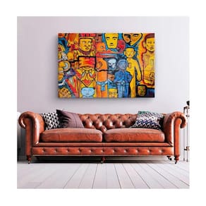 Quadro Decorativo Abstratos E Geometricos Art Funky Borda Infinita Tamanho:120 X 80 Cm