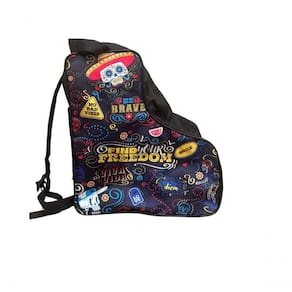 Mochila Para Patins Preta Colorida Lobo Store