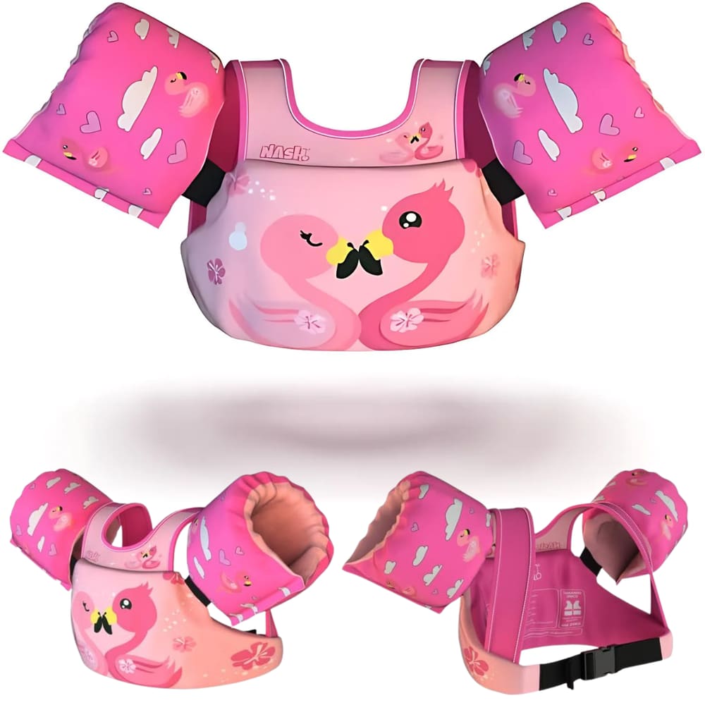 Boia Infantil Flamingo com Colete Salva Vidas Nash