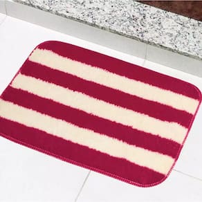 Tapete de Banheiro Tapetes Júnior Topázio em Polipropileno 40x60cm Bordô