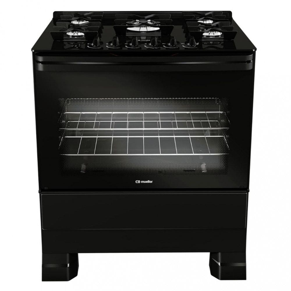 Fogão 5 Bocas Mueller MFV5BF com Mesa de Vidro