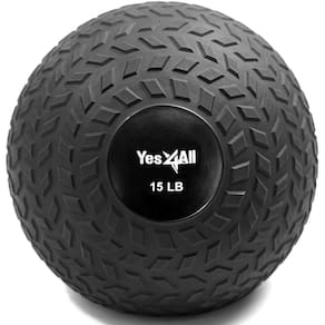 Slam Ball Yes4All de 4,5-18 kg de PVC preenchido com areia para fortalecer o núcleo