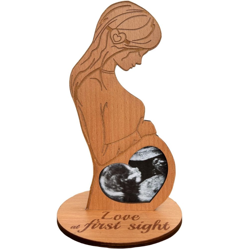 Moldura fotográfica de ultrassom Heart`s Sign Baby para mulheres grávidas