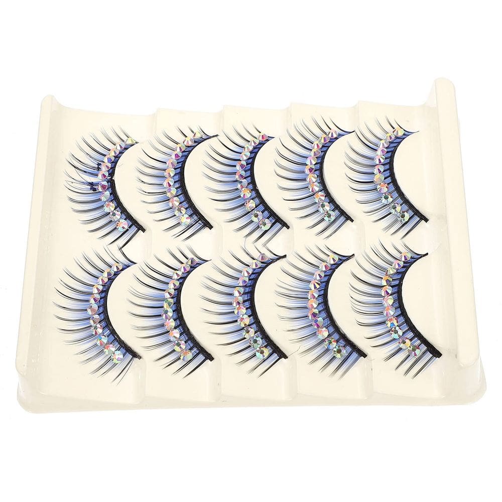 Cílios postiços HEALLILY 5 pares com diamantes para mulheres