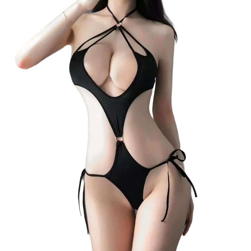 Traje de cosplay de biquíni de lingerie SINROYEE Anime Lolita Black