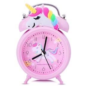 Despertador TCJJ Unicorn para meninas e crianças com luz de fundo rosa