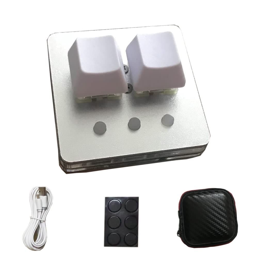 Teclado MAJUDOT Mini Cherry Red Switch Teclado para jogos OSU de 2 teclas