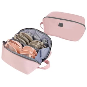 Bolsa organizadora de roupa íntima de viagem MOSSTYUS impermeável rosa
