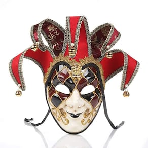 Máscara Joker YQKoop Full Face Jester Venetian Masquerade Women
