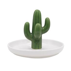 Bandeja de joias MOSSTYUS Bathroom Ring Holder Cactus Porcelain