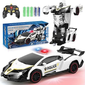 Carro de controle remoto Dolanus Transforming Police Robot Black