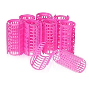 Modelador de cabelo para modelar cabelo WOIWO Plastic 10 unidades rosa