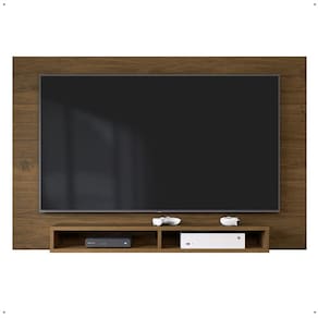 Painel Parede Home Estante TV 32 40 42  Polegadas Sala Quarto Escritório Retrô Nicho Porta Objeto Eletrônico Decoração Ambiente Manhattan - RPM