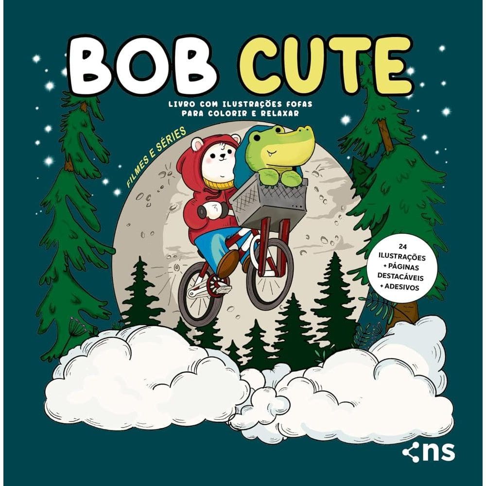 BOB CUTE – SÉRIES E FILMES – vol. 3: Livro com 24 ilustrações fofas para colorir e relaxar(2802)
