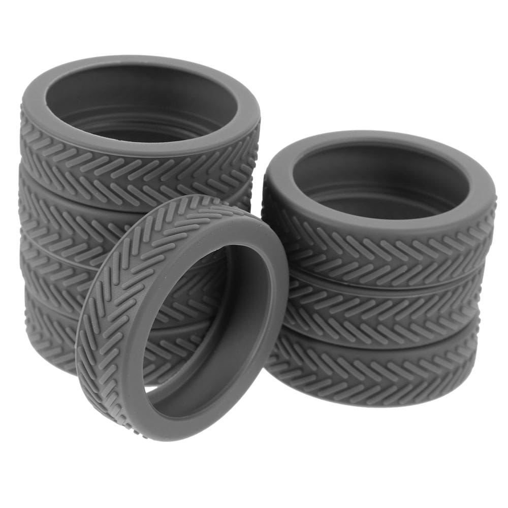 Capas de roda de mala FELTECHELECTR Rubber, cinza escuro, 8 unidades