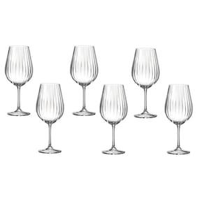Taças de Vinho Água em Cristal - 400ml - Kit com 6 Peças - Gourmet