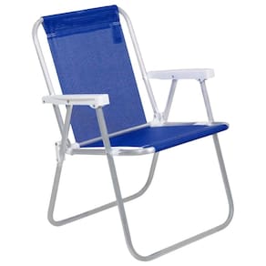 Cadeira de Praia Alta em Alumínio e Sannet Azul BEL
