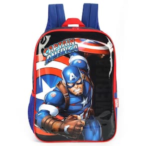 Mochila Capitão América Escolar De Alças Marvel Infantil