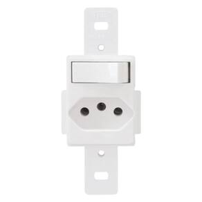 Interruptor Simples com Tomada 2P+T 20A/250V~ Fame Blanc