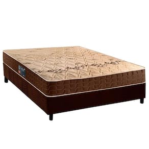 Conjunto Box Viúva: Colchão Espuma D28 Confort + Base Crc Suede Brown (128x188)