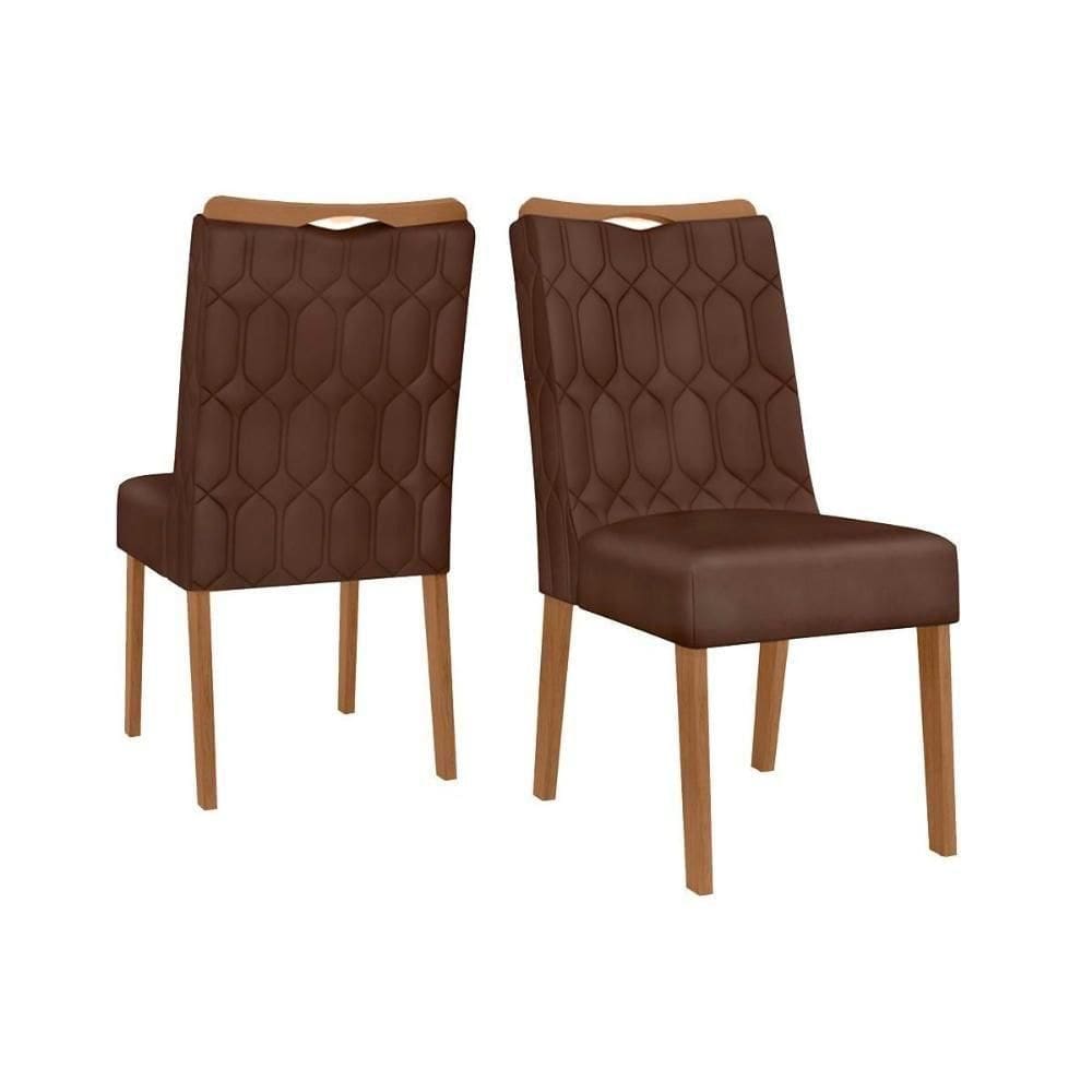 Cadeira De Cozinha Bia Cedro Suede Moca Marrom