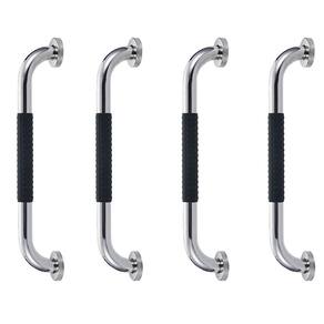Barra de Apoio 30cm Inox Suporte Antiderrapante Kit 4 unidades Banheiro Box Idoso Gestante Criança Cadeirante Proteçao Segurança Acessibilidade