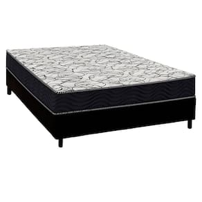 Cama Box Viúva: Colchão Espuma D45 Ortobom Airtech 150 + Base Crc Suede Black (128x188)