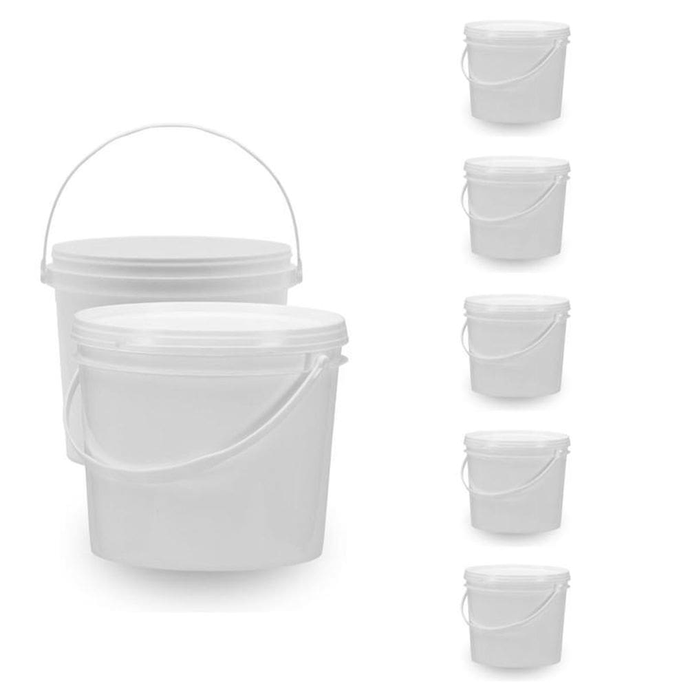 Balde Para Tinta Predial 1.8L Branco 5 Pçs