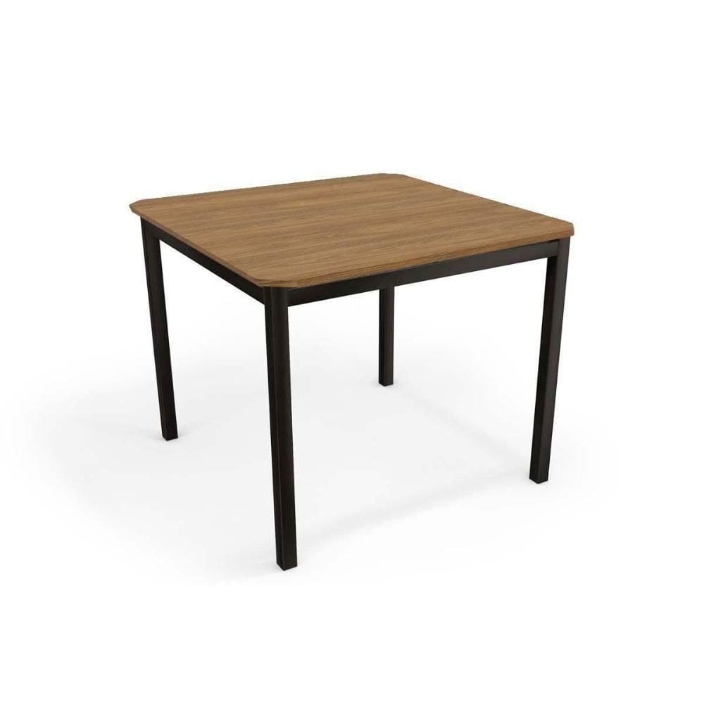 Mesa Para Cozinha Reno Com Tampo 90cm Preto Nogueira Kappesberg