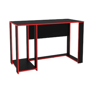 Mesa Computador Casal Gamer Singapura Preto Vermelho Politorno