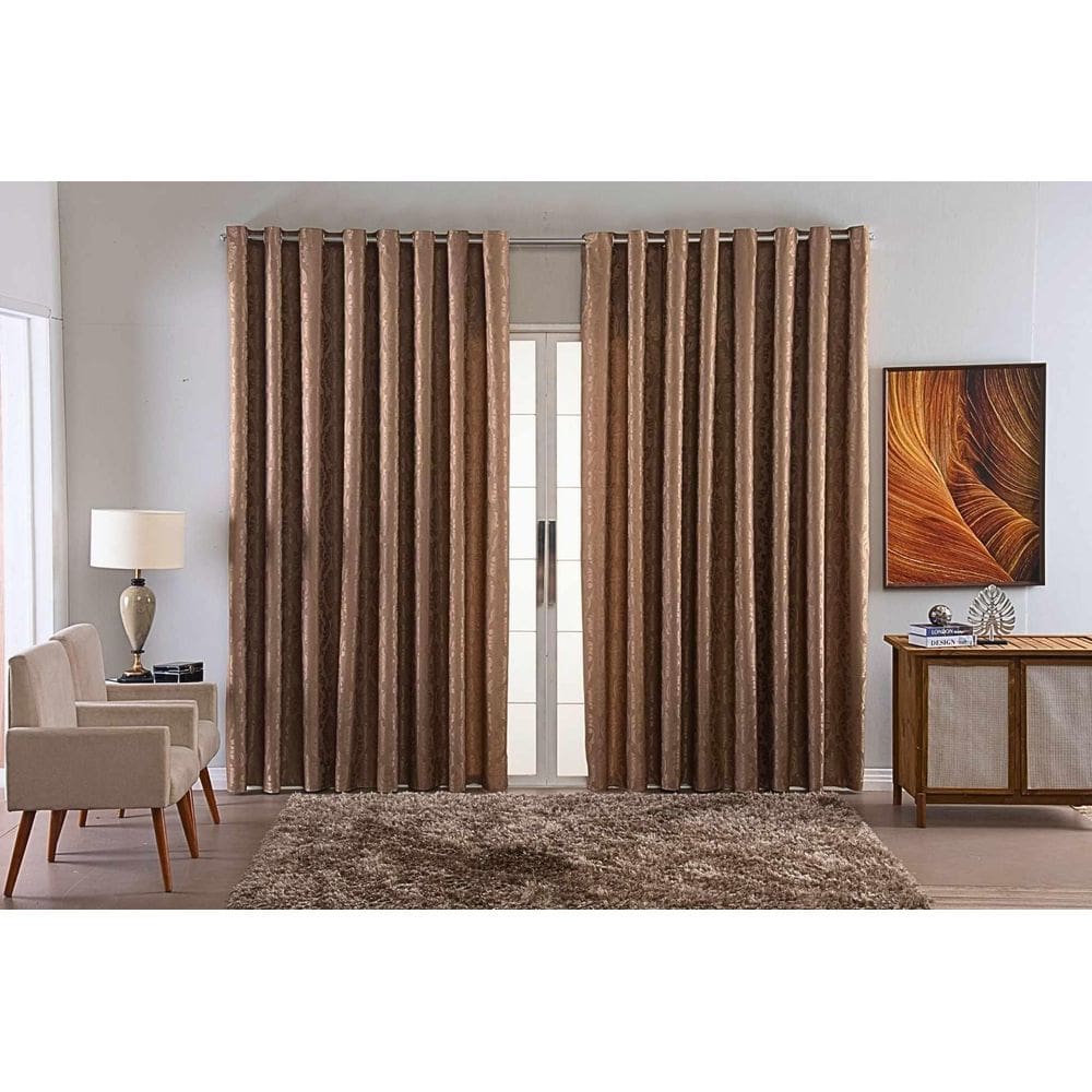 Cortina Jacquard Luxo Em Tecido Semi Blackout Sala 6,00X2,80