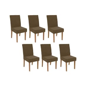 Kit 2 Cadeiras De Cozinha 2cad133ng 6 Un Nogueira Suede Marrom A033