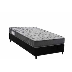 Conjunto Box Solteiro: Colchão Espuma Ortobom D33 Anatômico Iso 100 Ultra Firme + Base Crc Suede Black (88x188)
