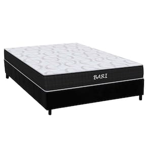 Cama Box Viúva: Colchão Espuma D45 Ortho Bari + Base Crc Suede Black (128x188)